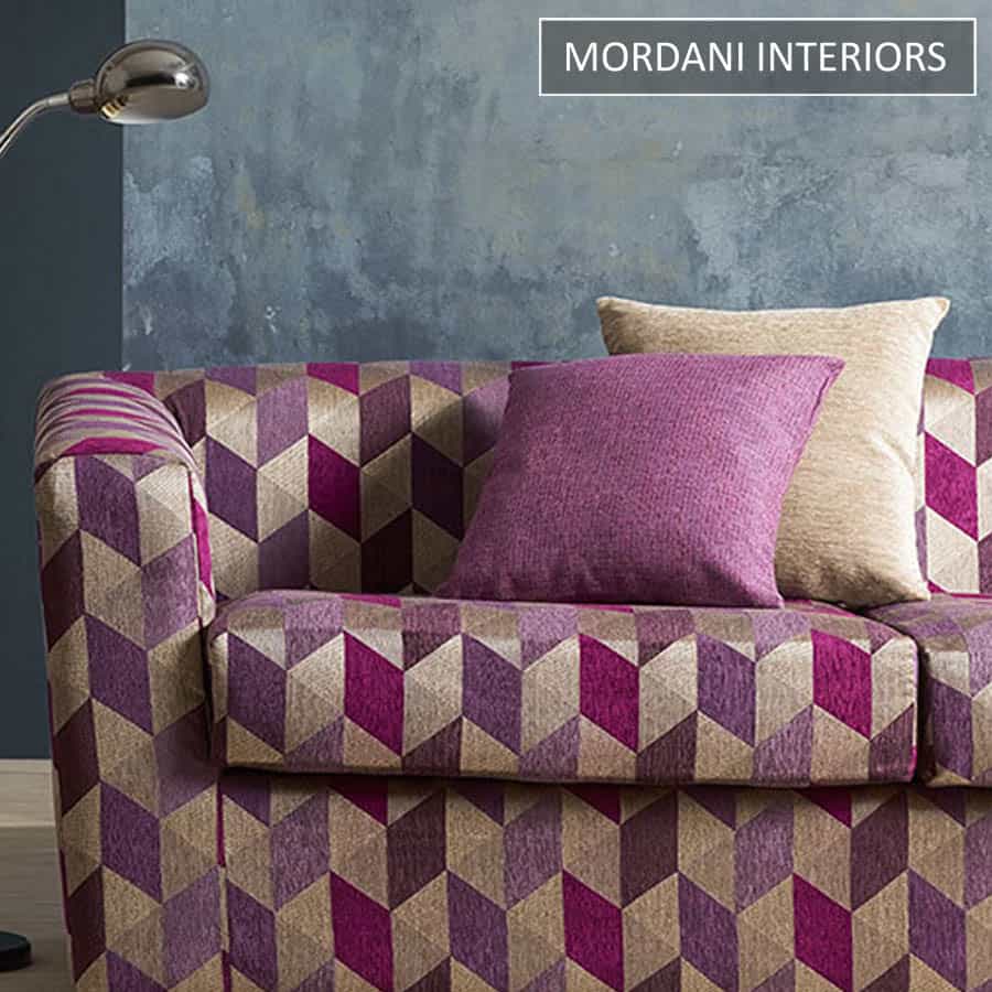 Solan Purple Geometric Upholstery